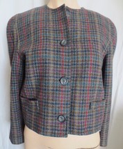 Rafaella Italy Wool?  Jacket Blazer  Gray Multi color Size 8 - £31.46 GBP