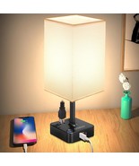 Table Lamp Dimmable, Usb Bedside Table Desk Lamp With 3 Usb Charging Por... - $33.99