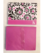 LOT of 16 New Initial K Floral Art Card/Blank Note Cards 4&quot;x6&quot; Purple En... - $148.81 MXN