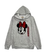 New Disney Minnie Mouse Hoodie Womens XL Gray Chenille Crochet Graphic P... - $41.66 CAD