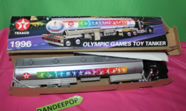 Vintage Olympic Games Texaco Toy Tanker Semi Truck In Box - $29.69