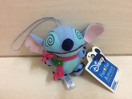 Disney Confused Stitch Christmas Bell Plush Doll Keychain Cute and RARE item - £11.79 GBP