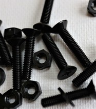 50 screws nylon screws black plastic star, Flat Head m4 x20 - $28.54