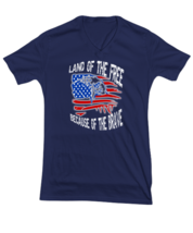 Independence Day TShirt Land Of The Free, 4th July,Independence Day Navy... - £17.58 GBP