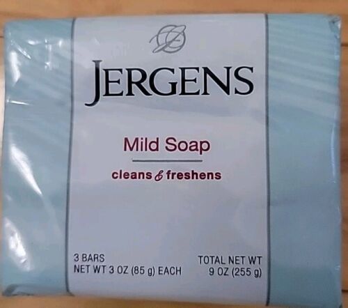 Jergens Mild Soap Cleans & Freshens 3 bars 3 oz Each New