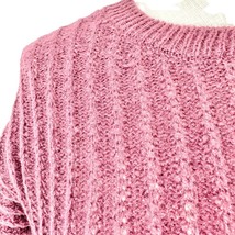Belle du Jour Sweater Women&#39;s XS Cranberry Knit Long Sleeve Key Hole Back EUC - £7.09 GBP