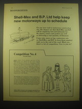 1966 Shell-Mex and BP Oil Ad - help keep new motorways up to schedule - £14.76 GBP