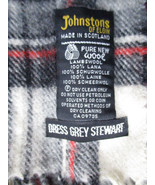 Johnstons of Elgin Scotland Dress Grey Stewart Tartan Plaid Lambswool Wo... - $28.49