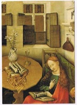 Postcard Art The Annunciation Message To Mary Detail Meester Van Flemalle - £3.12 GBP