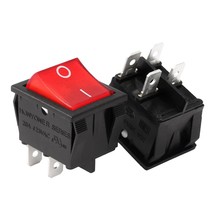 uxcell 2Pcs AC 20A/125V 22A/250V DPST 4 Pins 2 Position I/O On Off Butto... - $15.99