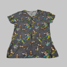 Scrubstar Womens Monkeys Playing Around XS Scrub Top Jungle Curious George - $18.69