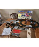 Vintage TYCO Turbo Twin Train Set  with Extras in Box 1989 Slot Car - $1,706.33 MXN
