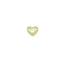 Gold Puffy Heart Shape Charm Pendant Spacer Beads, Sku#LK1047 - £1.50 GBP