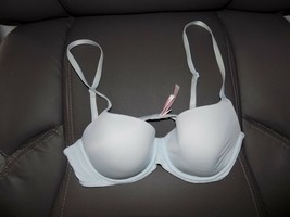 Victoria&#39;s Secret Pink Light Blue Wear Everywhere Lightly Lined Bra Size 34C EUC - £16.72 GBP