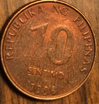 1996 Philippines 10 Sentimos Coin - £1.03 GBP