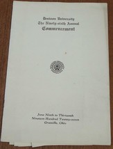 Vintage Annual Commencement Program - Denison University - 1927 - VINTAG... - $8.90