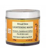 Auravedic Ritual skin lightening mask- Turmeric Sandalwood Saffron 100 gm - £17.76 GBP
