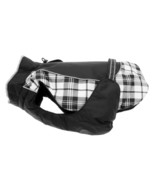 Alpine All-Weather Black and White Plaid Waterproof Dog Coat Sizes XS -5X - $20.20 - $26.40