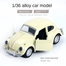 Alloy Car Model Beetle Vintage Car Door Opening Force Children&#39;S Toy Car... - $19.39+