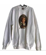 Vtg Oneita power-swears Christmas angel sweatshirt made in USA - $60.93 CAD