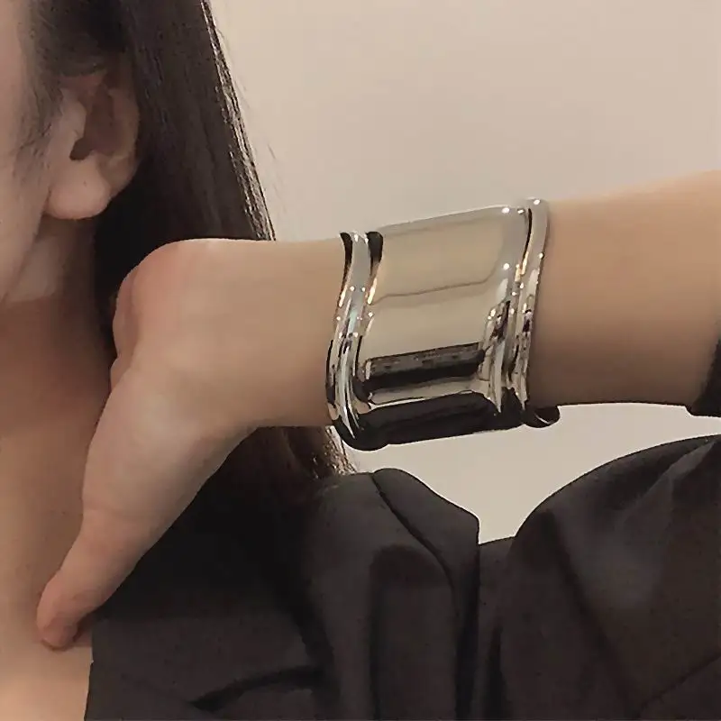Statement Big Cuff Bracelets Bangles For Women New Style Personality Fashion Met - £15.38 GBP