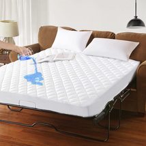 Grt Quilted Sofa Bed Mattress Pad-100% Waterproof Mattress, White - £63.94 GBP