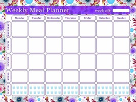 Meal Planner Magnetic Desk Calendar Notepad Menu Food Organizer Weight Loss (08) - £10.17 GBP