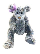 TY 2000 SOFT RAZZMATAZZ Teddy Bear 16 In Plush Purple Blue Rainbow Nose Vtg - $15.83