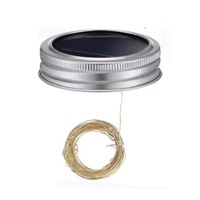 Mason Jar Lights 20 Led Hanging String Fairy Jar Solar Lantern Lights for Outdoo - £63.59 GBP