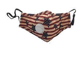 Stars &amp; Stripes USA Flag Mask w/Vent Valve - Head Accessory - Fan Gear - £6.24 GBP