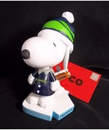 Seattle SEAHAWKS Snoopy Bobblehead Christmas team ornament 4.25&quot; NEW 2023 - £14.90 GBP