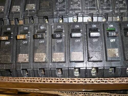 GE THQB1130 30A 1P 120V Bolt On Circuit Breaker (Lot of 5) Used - $20.00