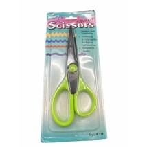 Allary Shape Scissors Green E-Z Grip Stainless Steel Style #238 Flash Pattern - £2.22 GBP