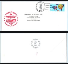 1983 US First Flight Cover - AA, Dallas Ft Worth, Texas to Atlanta, Geor... - £2.33 GBP