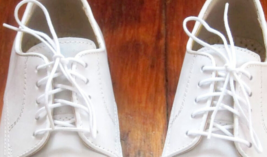 WHITE Cordo-Hyde 30&quot; Thin DRESS LACES Waxed cotton Round 4 5 eyelet golf... - $24.11