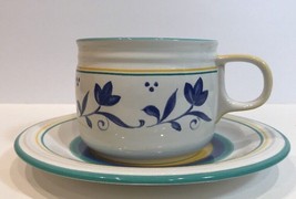 Studio Nova &quot;SKYLIGHTS&quot; Set of 4 Cup &amp; Saucer Hand-Painted Oven To Table JK035 - £23.67 GBP