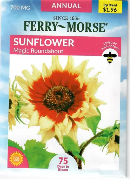 Sunflower Magic Roundabout Flower Seeds Non Gmo Ferry Morse 12/24 Fresh New - £7.07 GBP