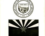 Vtg Postcard RPPC - Great Seal of the State of Arizona &amp; Arizona Flag M12 - $5.31