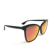 Alexander McQueen Sunglasses MQ 0061SA 002 Polished Black Cat Eye Mirrored Lens - £51.44 GBP