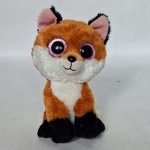 Ty Beanie Boos Slick Brown Red Fox Plush Glitter Eyes Stuffed Animal 201... - £18.83 GBP