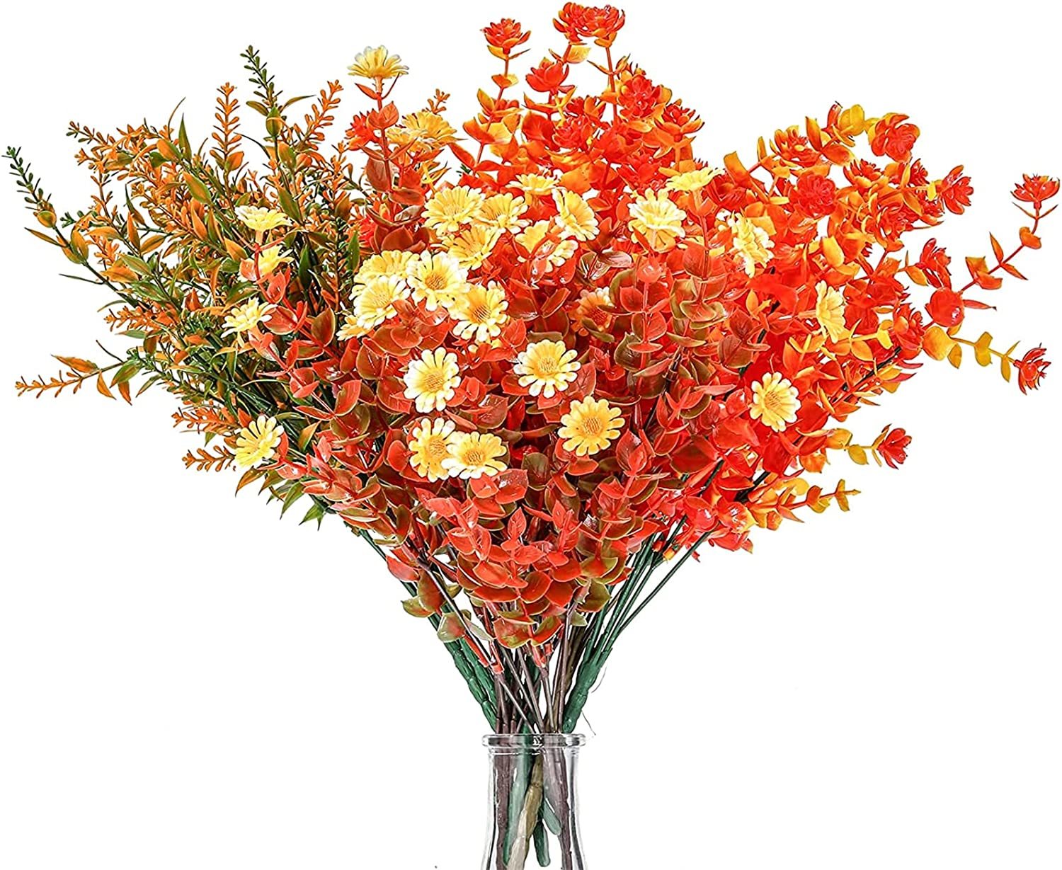 Primary image for Macting 12 Pcs Artificial Flowers Outdoor Fake Fall Flowers For Outside