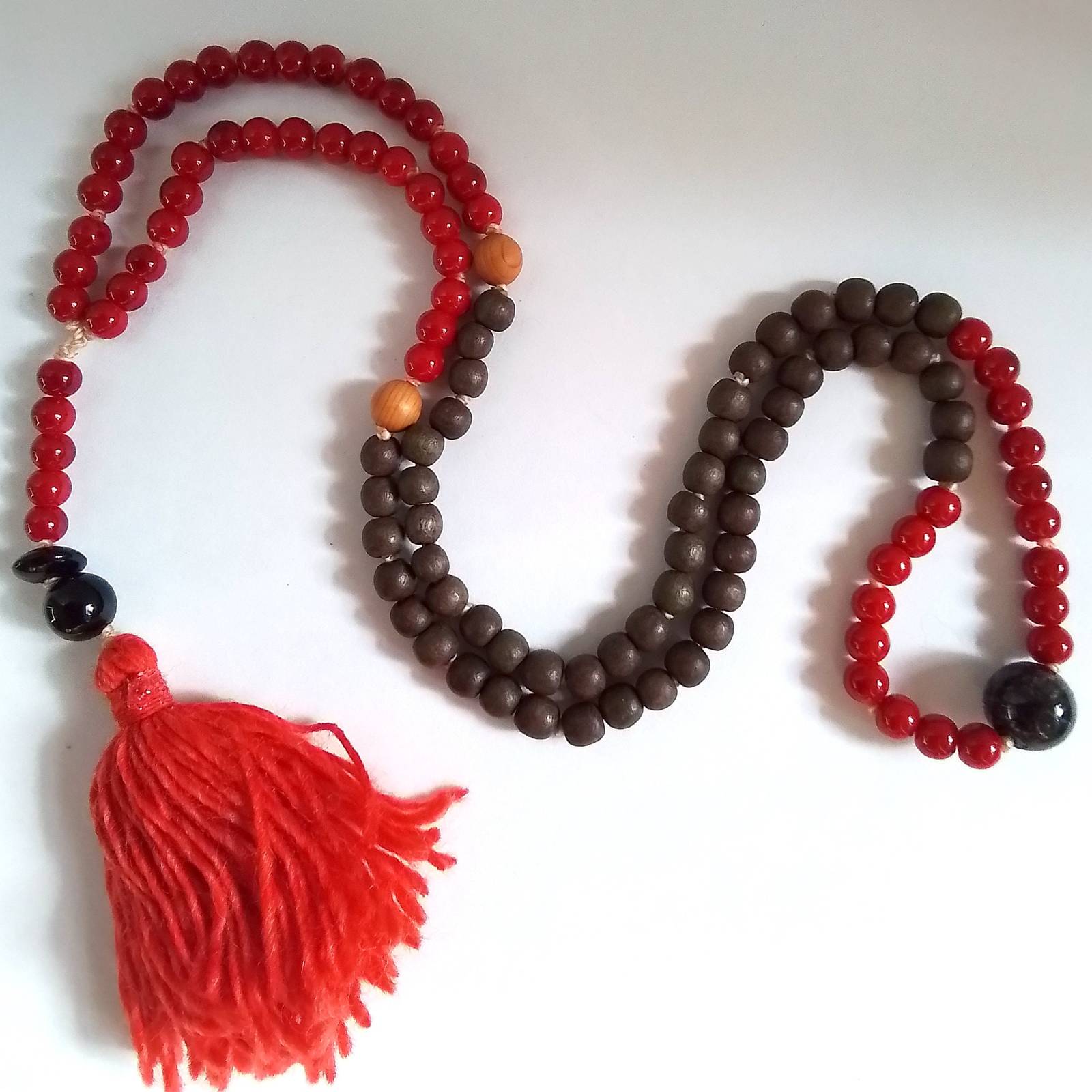 Natural Wood Root Chakra Oneness Japa Mala 108 Meditation Prayer Beads - $27.00