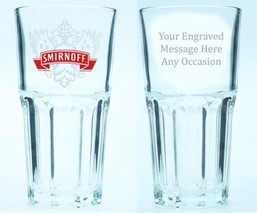 Fathers Day Gift Personalised Smirnoff Vodka Glass Engraved with Your Me... - £15.99 GBP