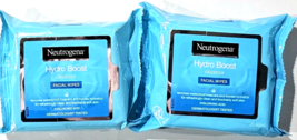 2 Packs Neutrogena Hydro Boost Cleanser Facial Wipes Removes Waterproof Mascara - £23.42 GBP