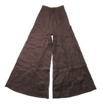 NWT DISSH Heidi in Dark Chocolate Brown Wide Leg Linen Pants AU 6 / US 2 - £77.85 GBP