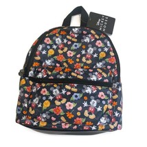 Bioworld Disney MINI Backpack Multi-Color Flowers MICKEY MOUSE Print 11&quot;... - £24.58 GBP