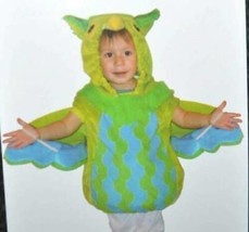 Unisex Owl Green Hooded Plush Vest with Wings 1 Pc Halloween Costume- 6/... - £7.91 GBP