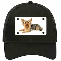 Yorkshire Terrier Dog Novelty Black Mesh License Plate Hat - £23.17 GBP