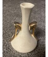 Pioneer Pottery Co Vintage Pearl Iridescent Vase 22k Coated Handles 6.5” - €19,75 EUR