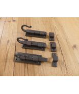 3 IRON FLAT SLIDING LOCK CABINET DOOR CUPBOARD SLIDE LATCH BARN *SOME RU... - $33.99